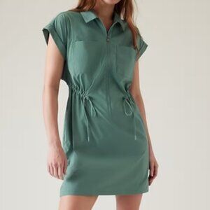 Athleta Topspin Teal Mini Dress NWOT size XL